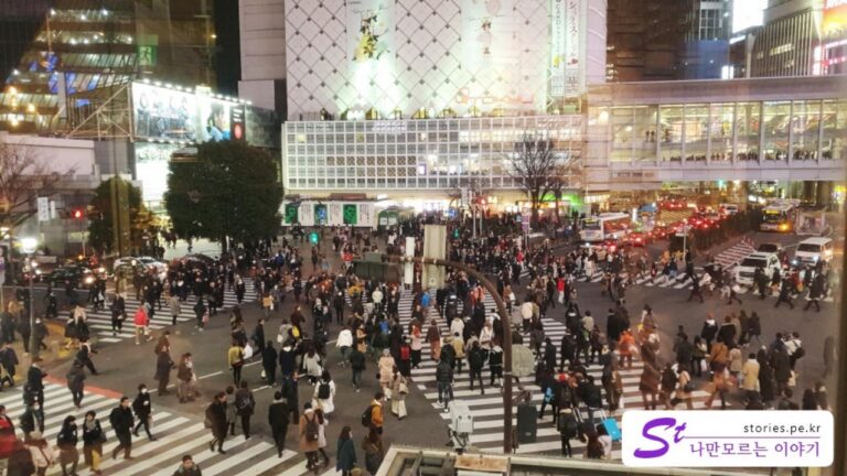 [도쿄여행 1일차] 도쿄 시부야 스타벅스에서 바라본 스크램블 교차로의 풍경