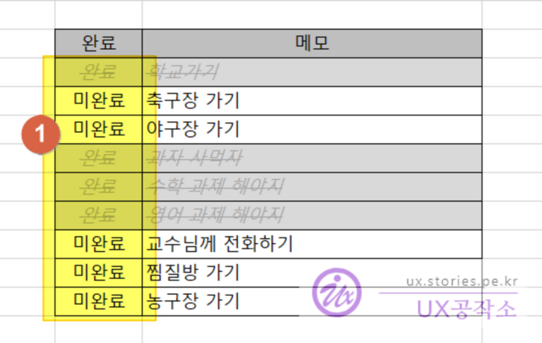 알아두면 편리한 엑셀의 조건부서식 작성하는 방법